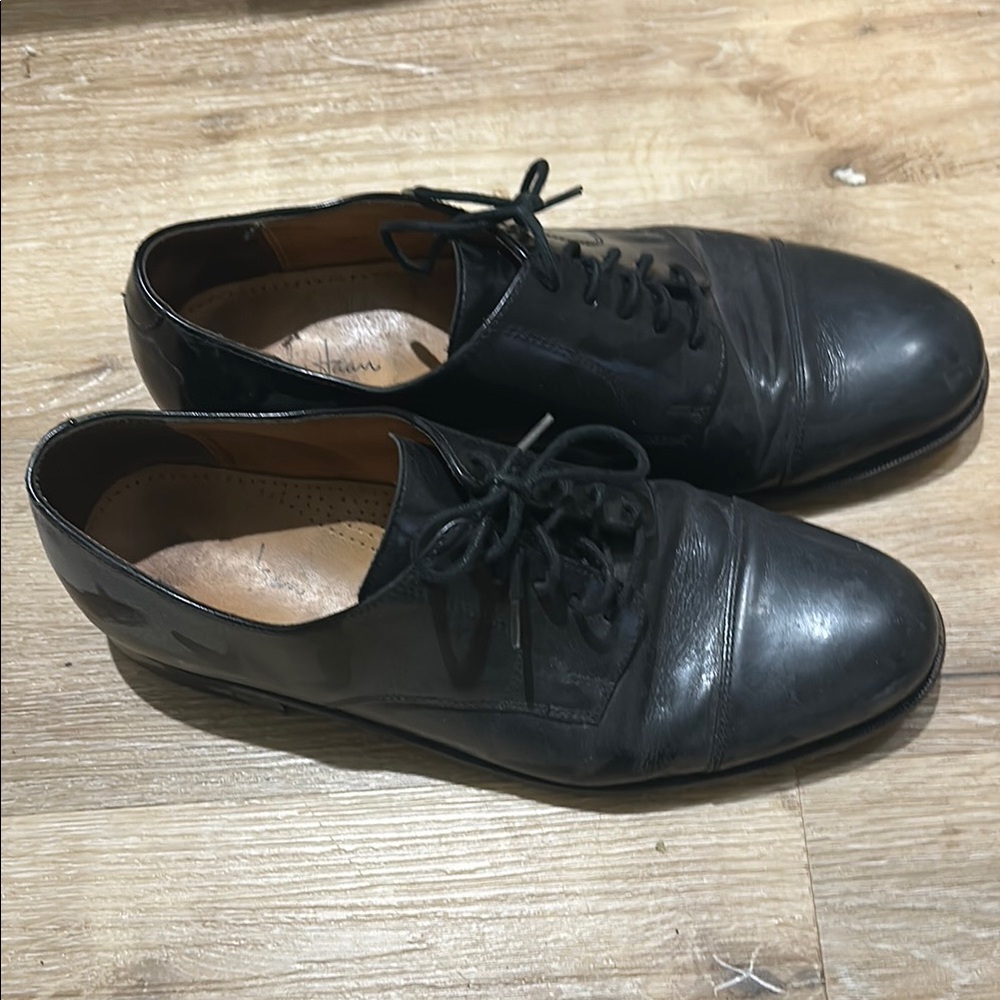 Men's Black Leather Dress Shoes